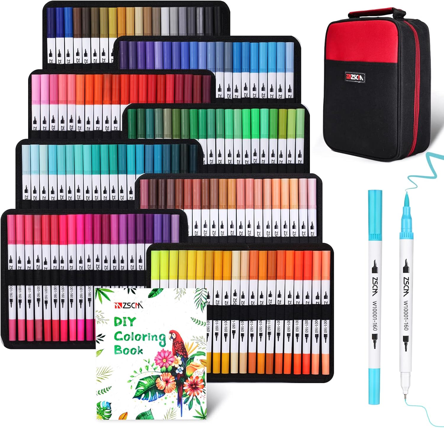 160 Colors Duo Tip Brush Markers