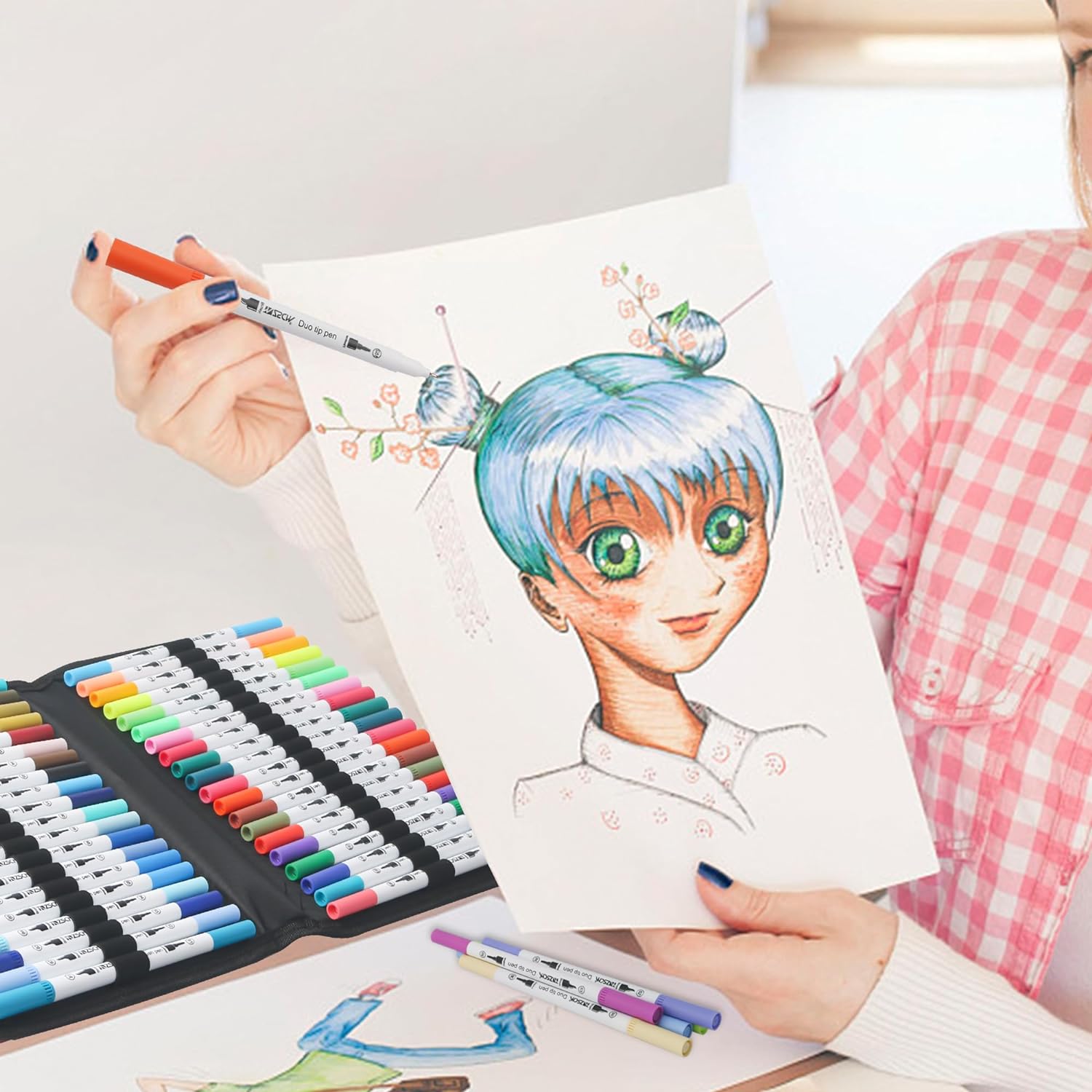 160 Colors Duo Tip Brush Markers - Image 4