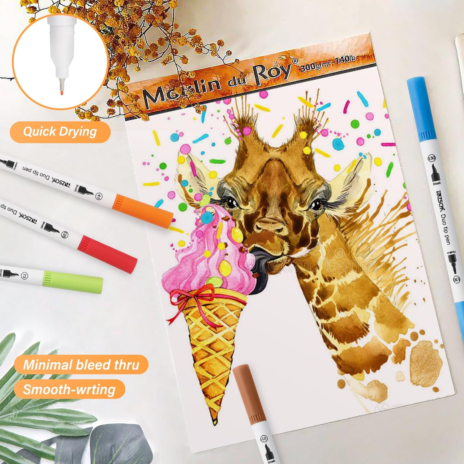 160 Colors Duo Tip Brush Markers - Image 2