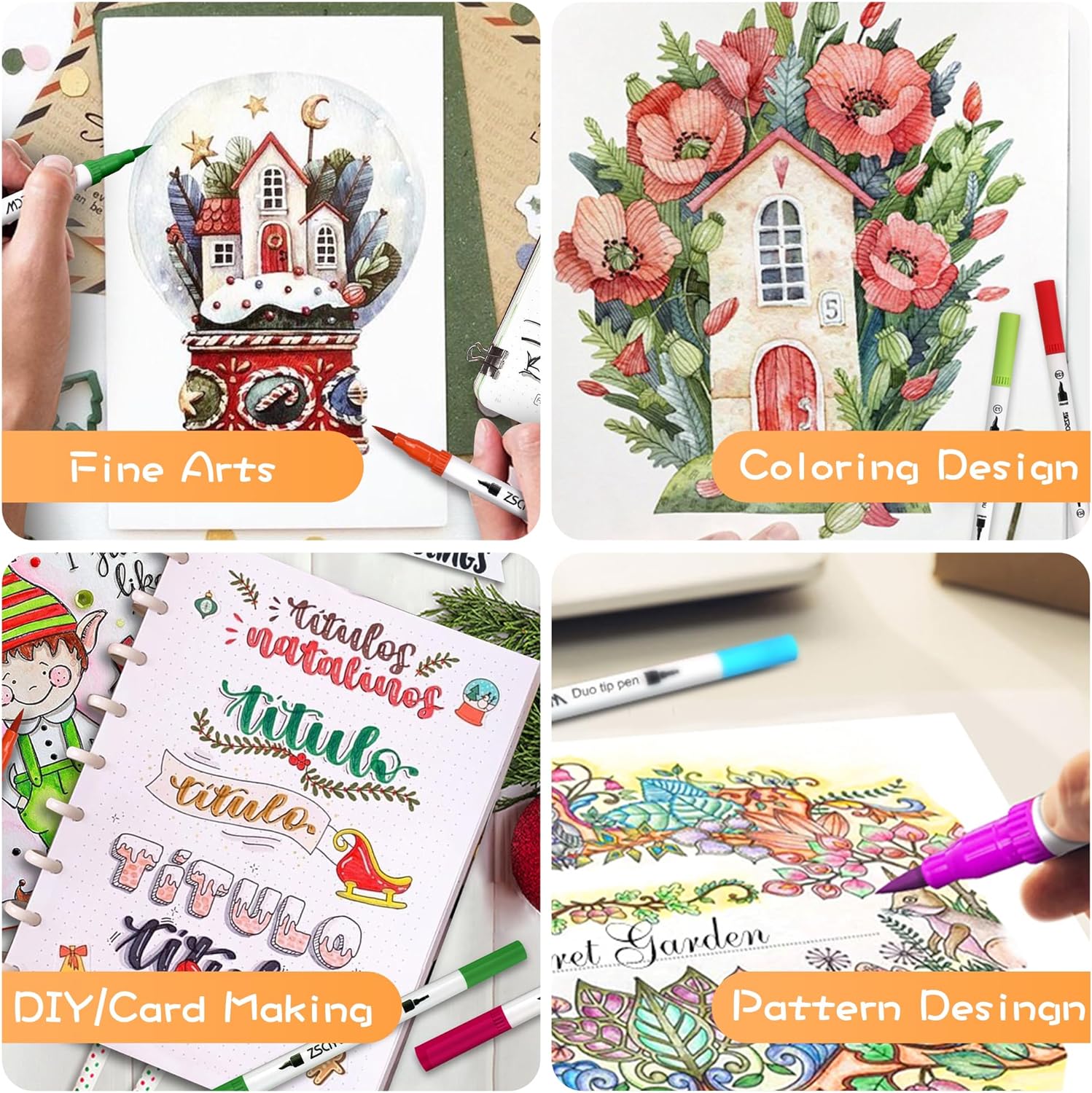 160 Colors Duo Tip Brush Markers - Image 3