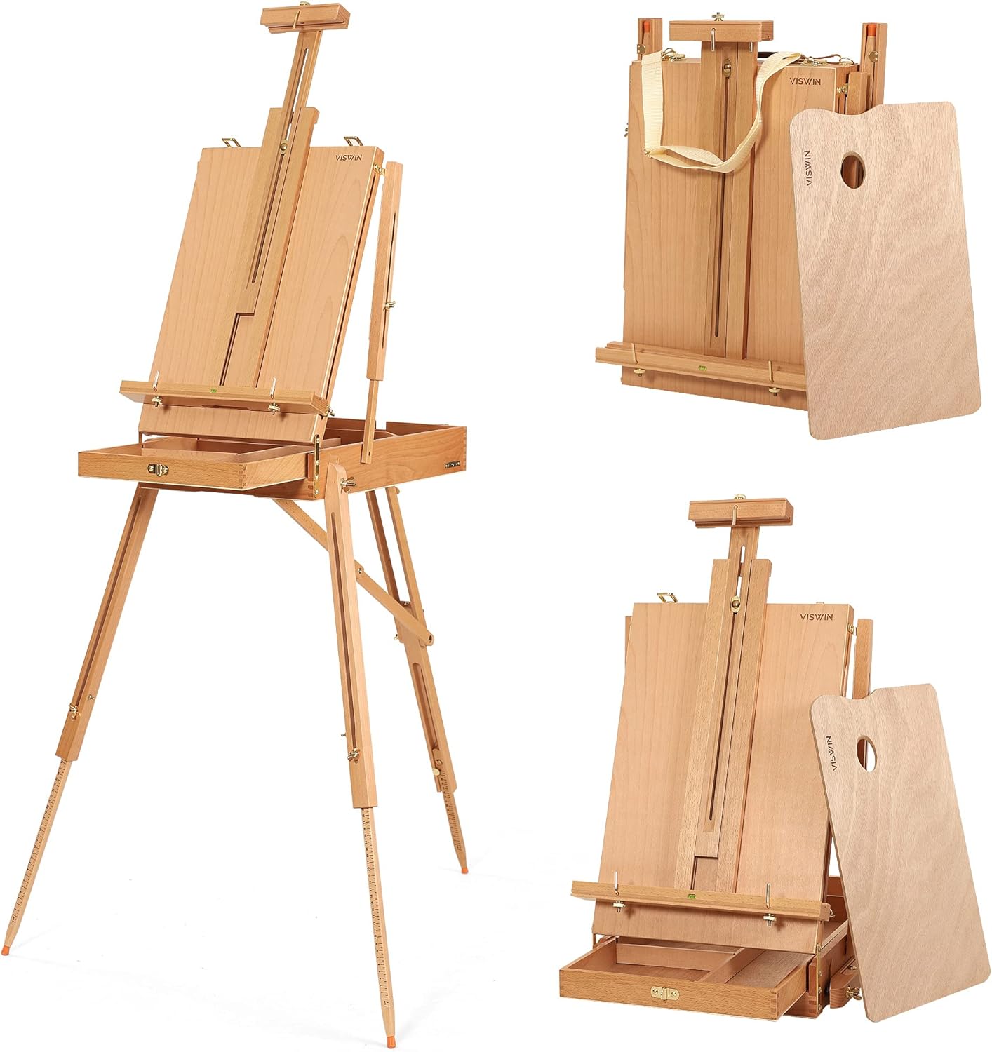 Adjustable Sketchbox Easel with Drawer