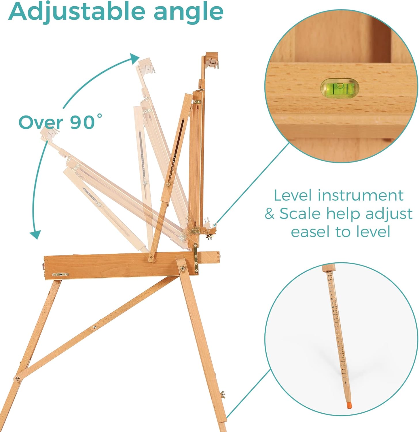Adjustable Sketchbox Easel with Drawer - Image 2