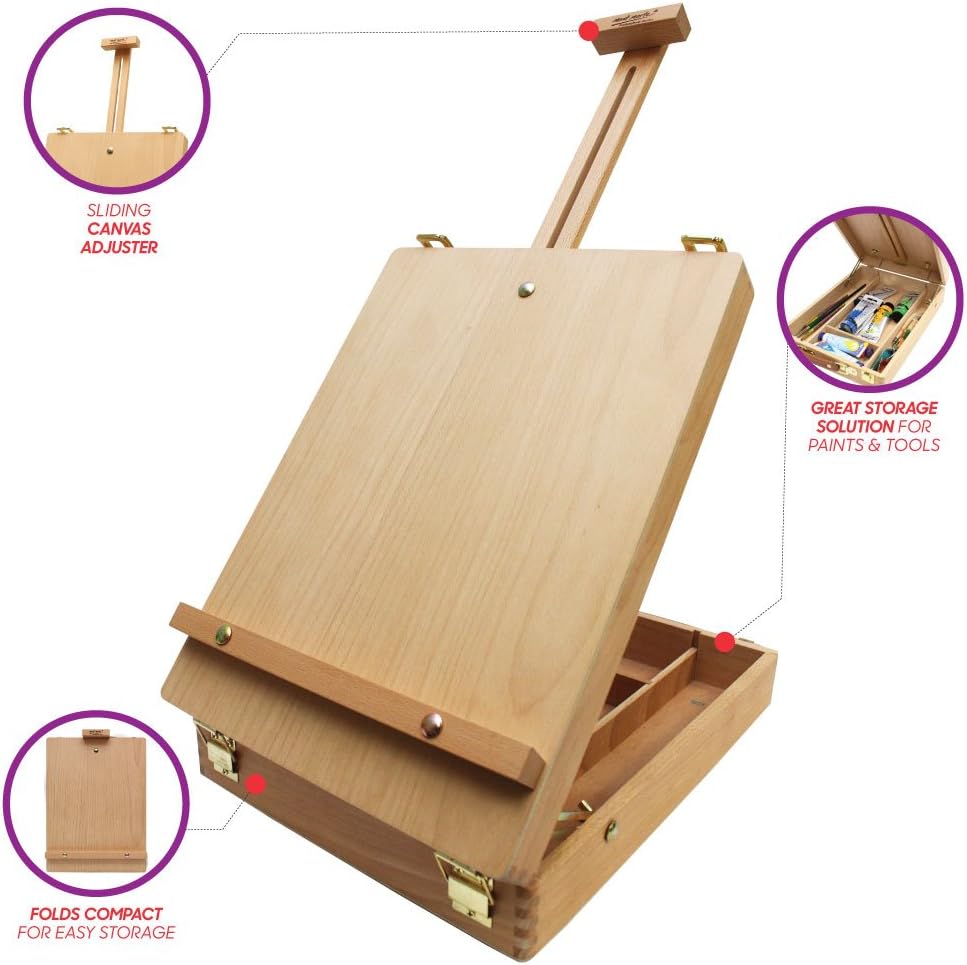 Adjustable Table Top Wood Box Easel - Image 3