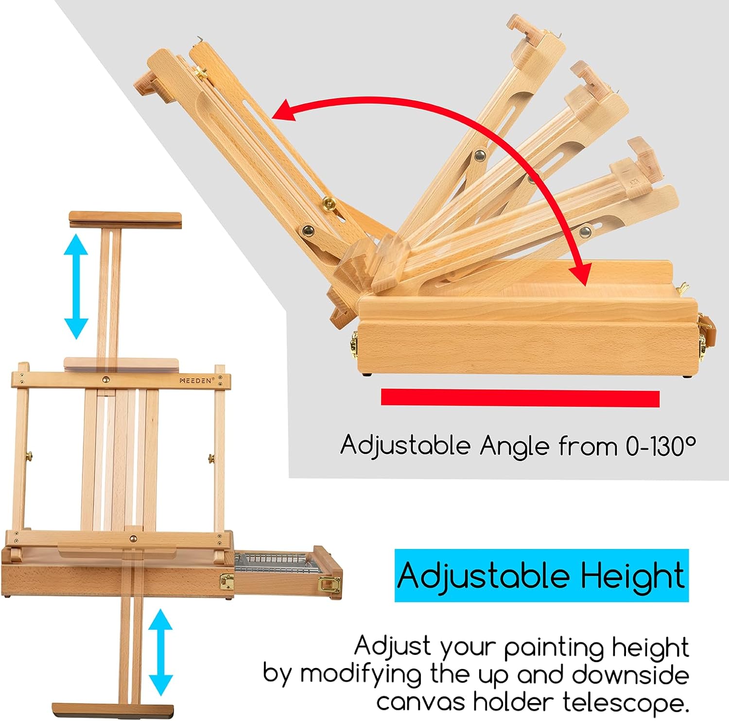 Studio Sketchbox Table Easel with Metal Lined Drawer - Image 2